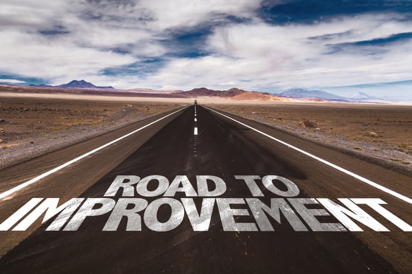 Road to Improvement written on desert road-2