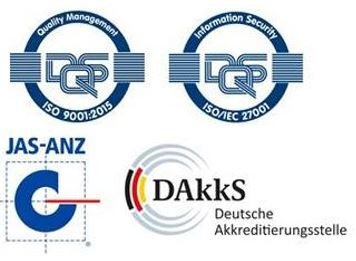 ISO 9001 and ISO 27001 with JAZANZ and DAkkS