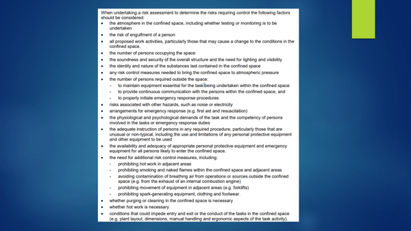 Confined Space - Requirements