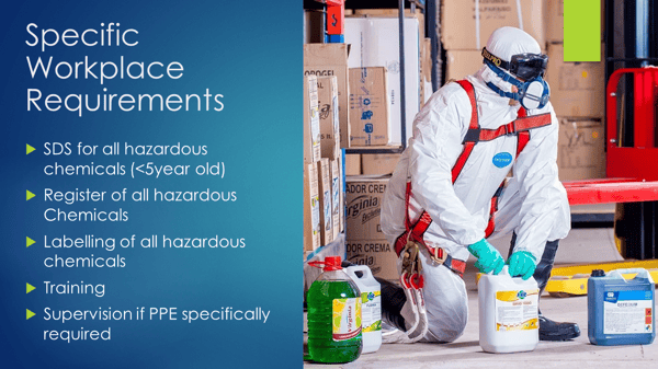 Hazardous Chemicals - specific workplace requirements